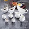 Cubo de Jugo para Bistec Occidental de Cerámica Cuchara para Salsa Olla para Salsa Taza de Café Taza de Leche Olla para Leche Taza de Miel con Cuchara para Leche sin Asa