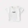 Estilo Novo de Verão Simples Estampa de Desenho Animado Manga Curta Bebê Casual Versátil Fino Xadrez Calça Jogger Roupa Infantil