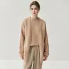 Cardigã de Malha Grossa de Cashmere Puro de Cinco Agulhas para Mulheres, Solto, Outono e Inverno, Novo, Sem Botões, Ombro a Ombro, Jaqueta Elegante e Versátil