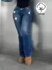 Pantalones Vaqueros de Moda Versátiles Estilo Europeo y Americano para Mujer Primavera/Otoño 2026 Pantalones Largos Acampanados de Calle Tendencia En Stock