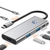 Estação de Docking Tipo-C Transfronteiriça 4K 60Hz Alta Definição USB 3.2 10g Porta Ethernet 2500m Dock de Expansão em Estoque de Fábrica