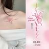 Románticos Stickers de Tatuaje Pequeños Frescos Coloridos en Inglés para Mujeres, Impermeables, de Larga Duración, Flores Hermosas, Brazos y Muñecas de Aspecto Elegante, Lavables
