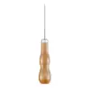 Punzón de doble calabaza, punzón con mango de madera hecho a mano, punzón de punta recta y curva con agujero central, punzón para reparación de zapatos, punzón para perforar cuero