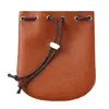 2026 Nuevo Billetero de Cuero Genuino para Hombre, Bolsita Vintage Antigua con Cordón, Bolsa de Almacenamiento de Joyería de Piel de Vaca de Capa Superior, Venta al por Mayor
