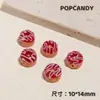 [Rosa Camelia] Material Rojo con Perlas Accesorios Cadena para Teléfono Móvil DIY Dulces Accesorios de Perlas Sueltas Joyería Hecha a Mano