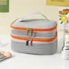 Bolsa de Tocador de Malla de Doble Capa, Práctica Bolsa de Maquillaje de Viaje, Bolsa Organizadora de Cosméticos de Gran Capacidad, Bolsa de Almacenamiento con Separación de Seco y Húmedo