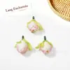 Botões de Rosa de Chá Pequenos Simulados DIY Acessórios de Cabelo Feitos à Mão, Boutonnières, Caixas de Doces de Casamento, Caixas de Presente, Materiais Florais para Decoração de Casamento