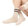 Calcetines de Algodón Rayados de Bloques de Color Nuevos para Otoño e Invierno Calentitos Engrosados Estilo Retro de Media Pantorrilla Cómodos para Usar en Casa y al Aire Libre Calcetines para el Suelo