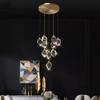 Escada Duplex Lustre Longo Nórdico Pós-moderno Simples Vila Escada Giratória Personalidade Criativa Restaurante Lâmpada de Cristal