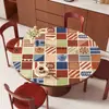 Mantel Redondo Estilo Americano, Impermeable, Resistente al Aceite, Resistente al Calor, Protector de Mesa, Nuevo Modelo 2025, Mantel Redondo de Lujo Ligero de Gama Alta