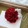 Corea del Sur Caro Mismo Estilo Rosa Anillo para el Pelo de Intestino Grande Mujeres Sensación de Alta Gama Marubeni Cabeza 2025 Nuevo Accesorios para el Pelo de la Parte Trasera de la Cabeza Tocado