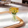 Cristalería Zibo Flores Eternas Puras Hechas a Mano, Rosas, Flores Artificiales, Arreglos Florales, Adornos de Jarrón de Cristal, Decoración de Escritorio de Oficina