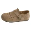Mules Retro Estilo Francês com Solado Grosso e Bico Fechado para Mulheres, Novidade Primavera e Outono 2026 Couro Genuíno Slip-On Casuais Sapatos Birkenstock