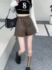 Pantalones casuales para mujer para otoño e invierno 2026, nuevos pantalones de cuero PU de tiro alto, adelgazantes, fluidos, shorts negros de pierna recta y ancha para usar afuera con botas
