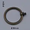 Manija de Anillo para Cajón Retro Herraje Puerta de Gabinete Sólida Agujero Único Cerámica Círculo de Gabinete Manija de Tirador de Latón