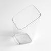 Copo de mousse oblíqua quadrado transparente descartável mini pudim geléia sobremesa copo copo de plástico rígido de pequena capacidade 80ml