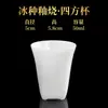 Xícara de Chá de Porcelana Jade Gelo Elegante Pequena Capacidade Cerâmica Pequena Doméstica Dehua Porcelana Branca Xícara de Chá Kung Fu para Uso Pessoal