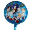 Nuevo Set de Decoración de Fiesta de Cumpleaños Infantil de Dibujos Animados de Sonic con Banderines Grandes y Pequeños, Globos y Tela de Fondo