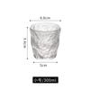 Copo de Vidro Transparente Espesso Criativo Tendência com Padrão de Geleira, Copo de Suco e Cerveja Estilo Ins para Uso Doméstico, Caneca de Café para Café da Manhã