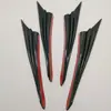 Modificación de coche tira de goma de parachoques patrón de fibra de carbono placa guía de ala gran kit de carrocería cuchillo de aire machete