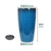Vaso de Flores Universal com Acabamento Esmaltado de Alto Brilho, Cor Degradê, Resina Espessada, Estilo Europeu Redondo, Vaso de Flores Criativo Alto de Boca Redonda