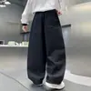 Roupas infantis para meninos, calças de outono, novo modelo 2026, jeans retos para primavera e outono para crianças mais velhas, calças compridas de outono para meninos