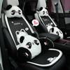 Cojín Azul para Asiento de Coche de Lluvia Lindo Cojín de Asiento de Coche de Panda Felpa Cálida y Cómoda Funda para Asiento de Coche Otoño e Invierno