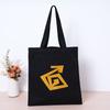 Bolsas de Lona Negras Multiespecificación en Stock, Bolsas de Algodón, Bolsas Tote de Lona con Cordón para Almacenamiento Personalizadas con Patrones y Logos Impresos