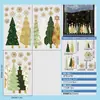 Decoraciones navideñas festivas, pegatinas electrostáticas para puertas de cristal, decoraciones para escaparates y centros comerciales, atmósfera de copo de nieve del bosque, estrellas