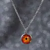 Colar Olho Aço Inoxidável Transfronteiriço Europeu e Americano Aço Titânio Pingente Feminino Joias Olho do Diabo Corrente de Clavícula Não Desbota