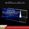 Cartão de mesa em forma de V 11 * 22 cartão de conferência triângulo transparente acrílico expositor decoração de escritório cartão de mesa universal