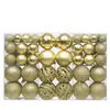 Transfronterizo, en stock: 3/4/6 cm, juego de 100 piezas de adornos navideños pintados y galvanizados, juego en caja de regalo, decoraciones navideñas, plástico