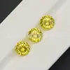YAG Yajing Zafiro Amarillo Cultivado en Laboratorio con Fluorescencia, Granate de Itrio y Aluminio en Forma Ovalada y de Pera
