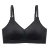 Sutiã de Suporte Macio Gelatina Feminino Levanta e Sustenta Confortável Toque de Pele Sem Costura Suporte Lateral Massagem para Seios Pequenos Respirável Sutiã de Copa Fina