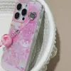 Funda Rosa Girly para Sofá Melody Adecuada para Teléfono Móvil Apple 16Promax Iphone15 Colgante de Dibujos Animados 14 Coreano 13