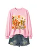 Amazon Wish Estação Independente Moda Casual Temperamento Senhoras vibes de outono Pétalas Estilo Outono/Inverno Moletom Comércio Exterior