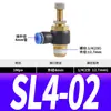 Conector Neumático SL8-02 Válvula de Aceleración SL6-01 Válvula de Control de Velocidad SL4-M5 Control de Velocidad Manguera de Aire SL10-03 SL12-04