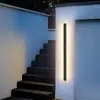 Lámpara de Pared Minimalista LED para Mesita de Noche de Hotel, Lámpara de Pared de Fondo para Dormitorio, Diseño Creativo de Línea Larga de Una Palabra