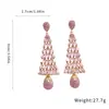 Brincos Studs de Prata Europeus e Americanos Transfronteiriços com Diamantes Incrustados em Formato Geométrico de Leque Gotas d'Água Design de Nicho Brincos Versáteis Exquisitos Acessórios de Orelha para Mulheres