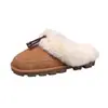 Pantuflas casuales de gamuza para mujer, con suela gruesa, para uso exterior y transfronterizo, nuevo estilo invierno 2026, cálidas y con forro de felpa