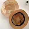 Sombrero de Pescador Tejido de Punto Colorido para Mujer Primavera y Verano Sombrero Fino Transpirable con Protección Solar Estilo Japonés Estilo Sombrero de Cubo Pequeño que Favorece el Rostro