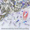 Broca de Vidro Retangular de Ângulo Reto 2,5*9mm Unha de Arte Planos de Fundo Broca Broca de Formato Especial Broca de Joias de Strass para Unhas Acessórios Broca