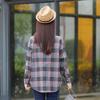 Camisa de Cuadros de Algodón de Manga Larga para Mujer Primavera y Otoño 2025 Ropa de Mujer Casual Versátil a la Moda Talla Grande Estilo Elegante Nuevo