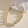 Collar de borla con cuentas de perlas vintage europeo y americano, cadena para la clavícula de nicho de lujo ligero transfronterizo de alta gama, accesorio de moda de Instagram