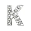 Aleación 26 Accesorios de Letras Inglesas Colgante con Letras Incrustadas de Diamantes, Pulsera de Letras Plateadas, Ropa DIY, Amazon Transfronterizo