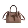 Bolso Pequeño de Textura de Moda para Mujer 2026 Nuevo Otoño Nicho Bolso Cruzado Sencillo Estilo Coreano Bolso de Cubo Plegado de Mano