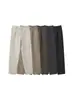 Pantalones casuales rectos negros pantalones de pierna ancha para hombre modernos sueltos con caída sensación de alta gama pantalones largos cleanfit