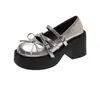 Zapatos de Cuero con Suela Gruesa Estilo Francés para Mujer, Nuevo Modelo Primavera 2026, Zapatos de Tacón Grueso para Combinar con Faldas, Zapatos Mary Jane de Tacón Alto para Mujer, Modernos
