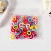 Candy Color Corda de cabelo infantil elegante de alta elasticidade para bebês anel de toalha sem pêlos para meninas de tamanho pequeno corda de cabelo elástico