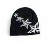 Gorros de Punto de Moda con Estrella Transfronterizos al por Mayor para Hombres y Mujeres, Gorros Cálidos para Exteriores de Otoño e Invierno, Gorros para Clima Frío Y2K Europeos y Americanos